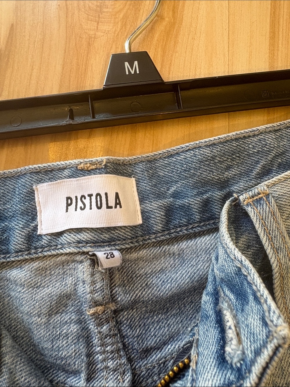 Pistola Light Wash Distressed Denim Cutoff Shorts. - Picture 3 of 6